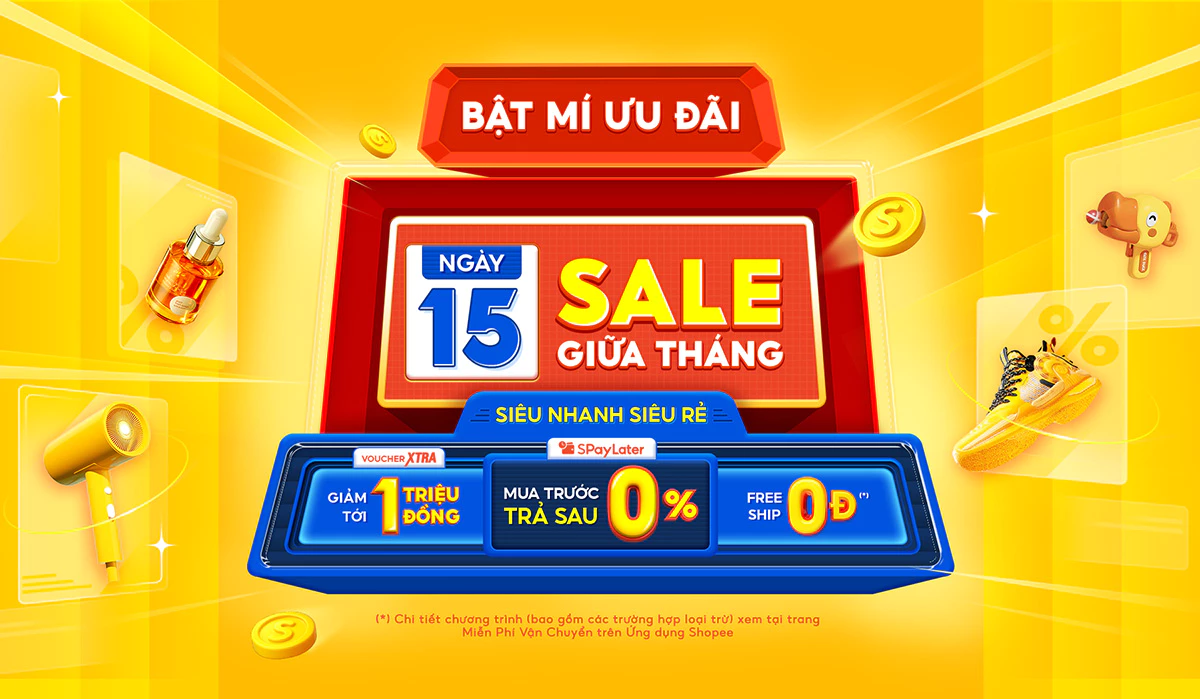 Shopee 15.11: Voucher Xtra 1 triệu, FreeShip 0Đ