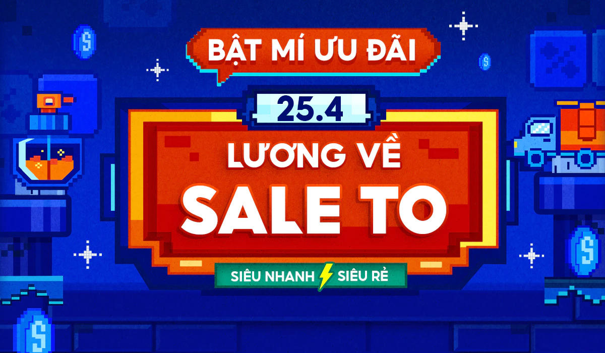 Shopee 25.4 – Lương Về Sale To: Deal giảm 50%, FreeShip đơn 0Đ