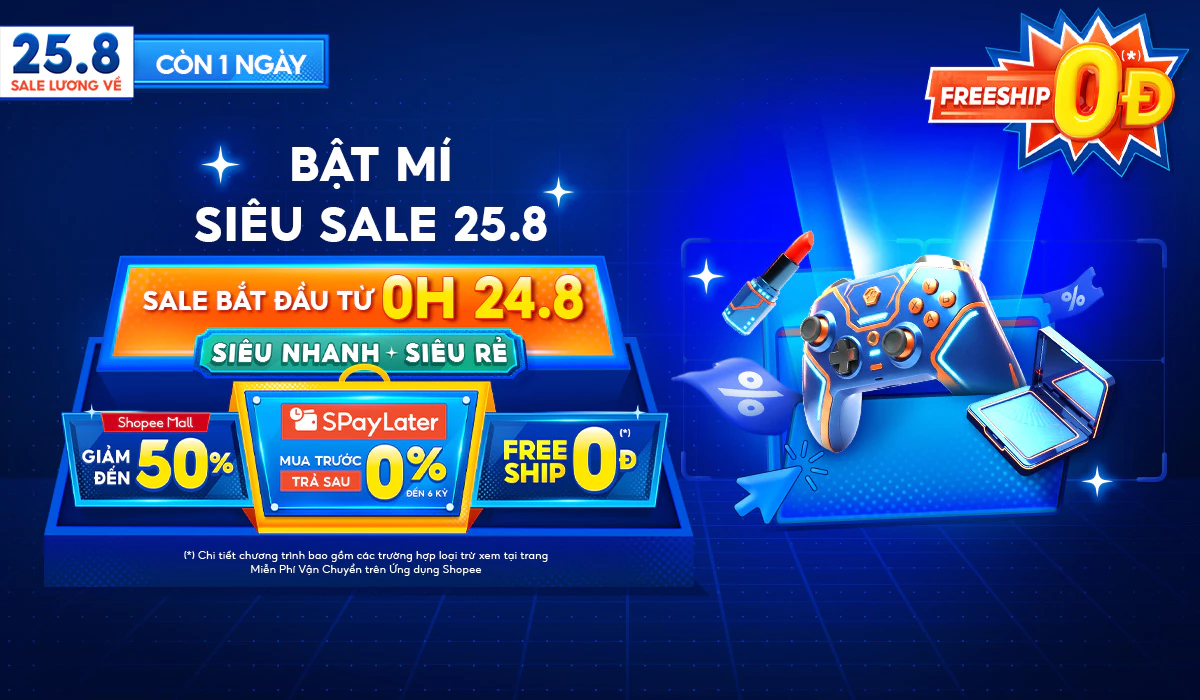 Shopee 25.8: Voucher Xtra 2 triệu, Điểm danh ShopeeVideo trúng 500.000 xu